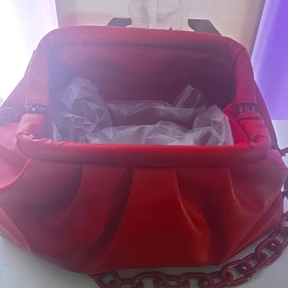 Badgley Mischka Red Frame Clutch Shoulder Bag W/ Chain (NWT)(MSRP $129) ✨️❤️✨️ - Picture 3 of 6